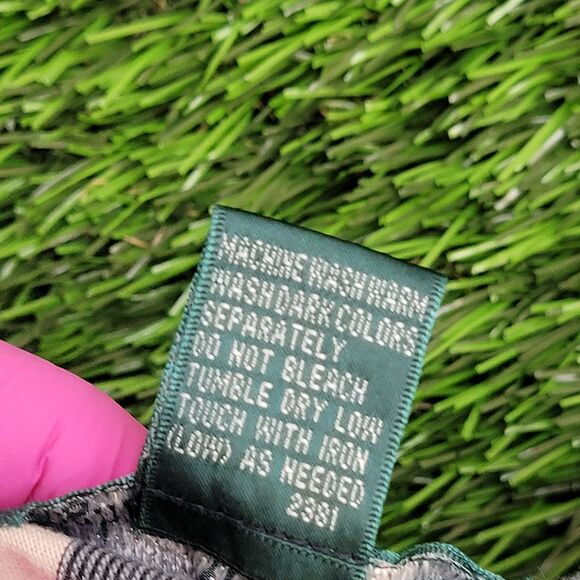 Vintage 90s MOD Stripes Shirt Large 21x27 Blue Red - Picture 8 of 12